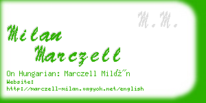 milan marczell business card